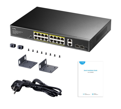 Коммутатор CUDY GS1018PS2, черный