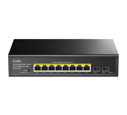 Коммутатор CUDY GS1008PS2, черный