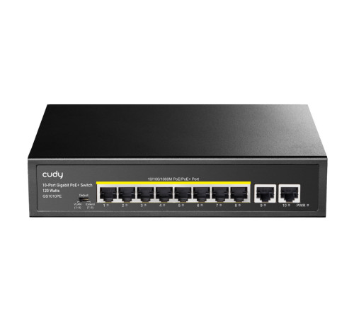 Коммутатор CUDY GS1010PE, черный