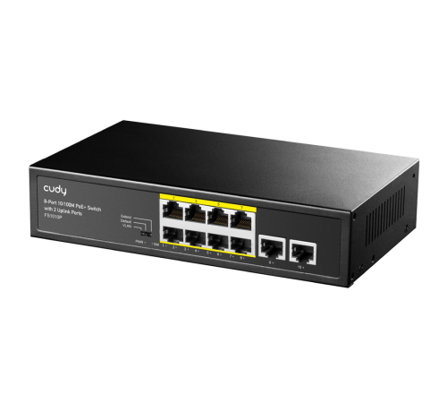 Коммутатор CUDY FS1010P, черный