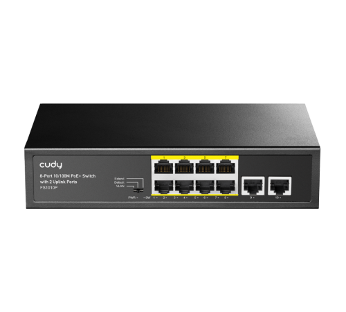Коммутатор CUDY FS1010P, черный
