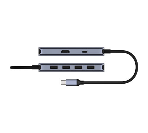 USB-концентратор CUDY UH500, 6-IN-1 USB-C Hub with 4K HDMI 6-IN-1 USB-C