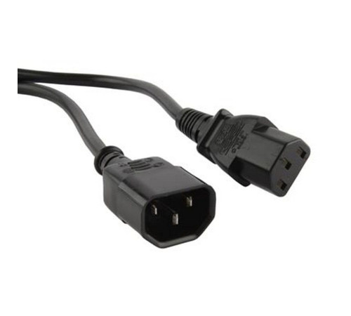 Кабель питания Hyperline PWC-IEC13-IEC14-0.5-BK, монитор- компьютер, IEC 320 C13 - IEC 320 C14 (3x0.75), 10A, прямая вилка, 0.5 м, черный