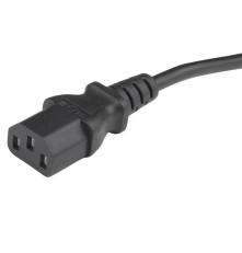 Кабель питания Hyperline PWC-IEC13-SHM-10-BK,  (Schuko+C13) (3x1.0), 10A, угловая вилка, 10 м, черный