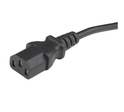 Кабель питания Hyperline PWC-IEC13-SHM-10-BK,  (Schuko+C13) (3x1.0), 10A, угловая вилка, 10 м, черный