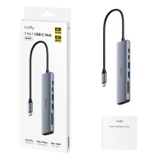 USB-концентратор CUDY UH407, 7-IN-1 USB-C Hub with 4K HDMI 7-IN-1 USB