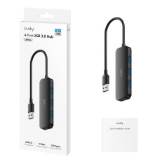Концентратор CUDY UH40A, 4-Port USB-A 3.0 Hub USB-A