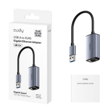 USB-концентратор CUDY UE10A, USB-A to Ethernet