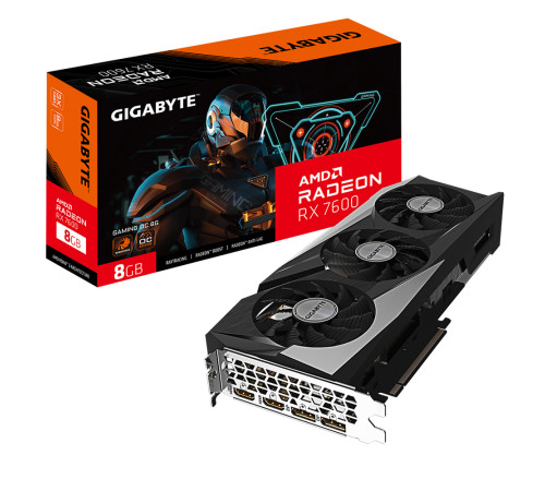 Видеокарта Gigabyte RX7600 GAMING OC 8GB, GDDR6/128-bit
