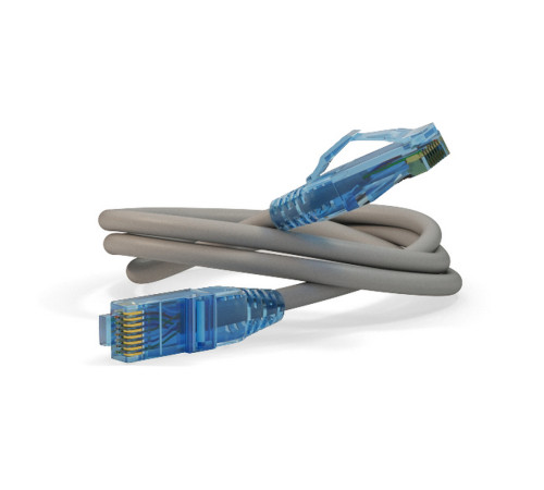 Патч-корд Hyperline U/UTP, Cat.6, LSZH, 15 м, серый
