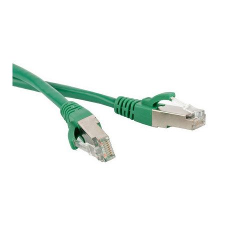 Патч-корд Hyperline F/UTP, экранированный, Cat.5е, LSZH, 1.5 м, зеленый