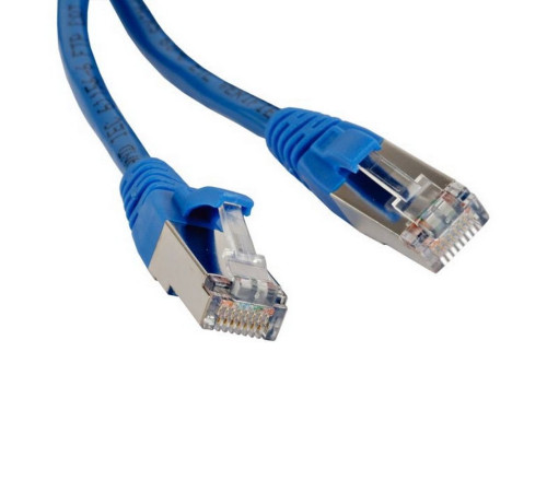 Патч-корд Hyperline F/UTP, экранированный, Cat.5е, LSZH, 1.5 м, синий