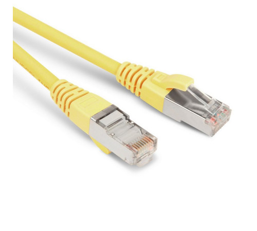 Патч-корд Hyperline F/UTP, экранированный, Cat.5e, LSZH, 2 м, желтый