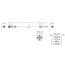 Патч-корд Hyperline U/UTP, Cat.6a, 10G, LSZH, 1 м, черный