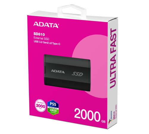 Внешний накопитель SSD 2TB ADATA SD810, USB 3.2, черный