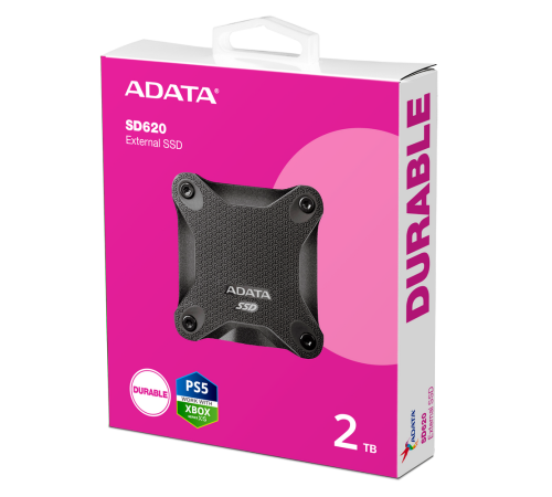 Внешний накопитель SSD 2TB ADATA SD620, USB 3.1, черный