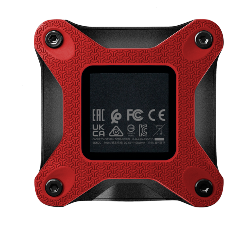 Внешний накопитель SSD 2TB ADATA SD620, USB 3.1, черный/красный