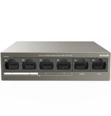 Коммутатор Tenda TEF1106P-4-63W, черный