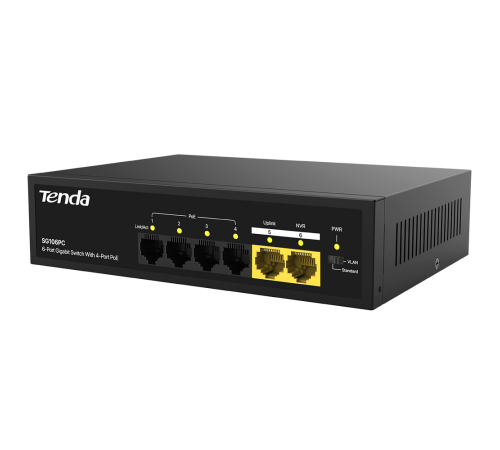 Коммутатор Tenda SG106PC, черный