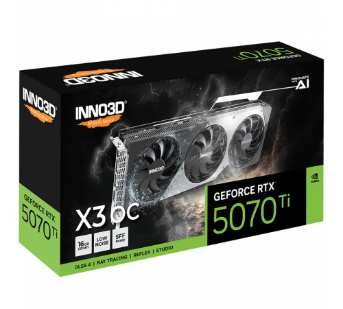 Видеокарта INNO3D RTX5070Ti X3 OC 16GB, GDDR7/256-bit