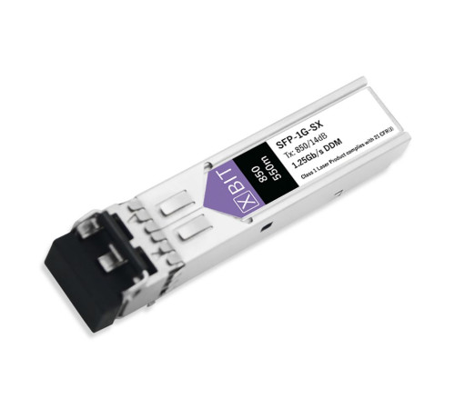 Трансивер XBIT SFP-1G-SX, SFP, 1.25Gb/s, 550m, 8dB, 850nm, MMF, 2LC, DDM