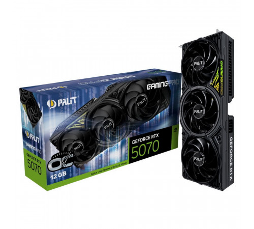 Видеокарта Palit RTX5070 GAMINGPRO OC 12GB GDDR7 192bit 3xDP HDMI 3FAN RTL