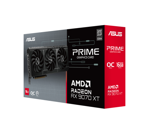 Видеокарта ASUS RX9070XT PRIME OC 16GB, GDDR6/256-bit