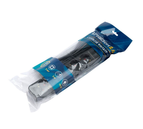 Сетевой фильтр Гарнизон EPS-5-B-3, 5 розеток, 3 м, черный