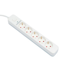 Сетевой фильтр Гарнизон EPS-5-W-2, 5 розеток, 2 м, белый