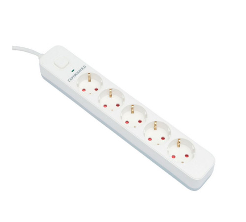 Сетевой фильтр Гарнизон EPS-5-W-2, 5 розеток, 2 м, белый