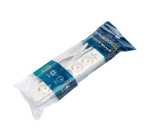 Сетевой фильтр Гарнизон EPS-5-W-2, 5 розеток, 2 м, белый