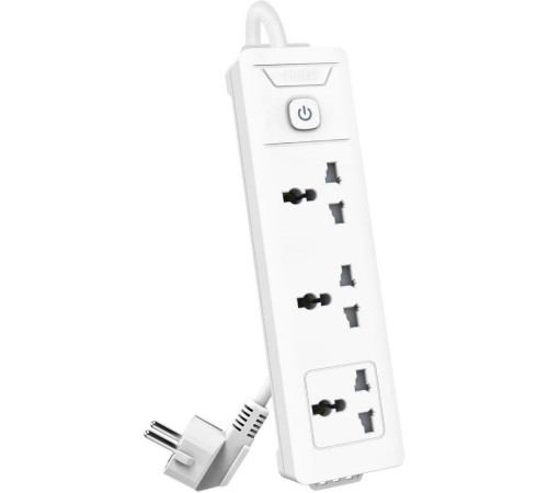 Сетевой  фильтр универсальный Deli ET402, 3 розетки, 5 м