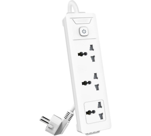 Сетевой  фильтр универсальный Deli ET401, 3 розетки, 3 м