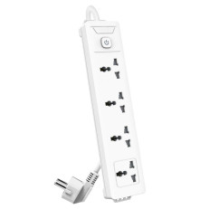 Сетевой  фильтр универсальный Deli ET404, 4 розетки, 5 м