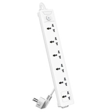 Сетевой  фильтр универсальный Deli ET406, 6 розеток, 5 м