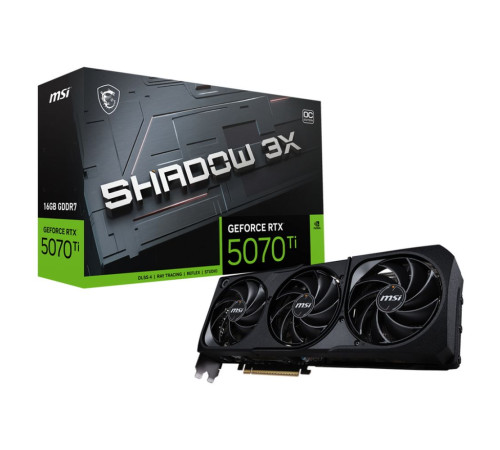 Видеокарта MSI RTX5070Ti SHADOW 3X OC 16GB, GDDR7/256-bit