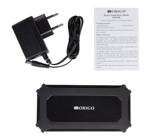Коммутатор ORIGO OS2108/A1A, черный