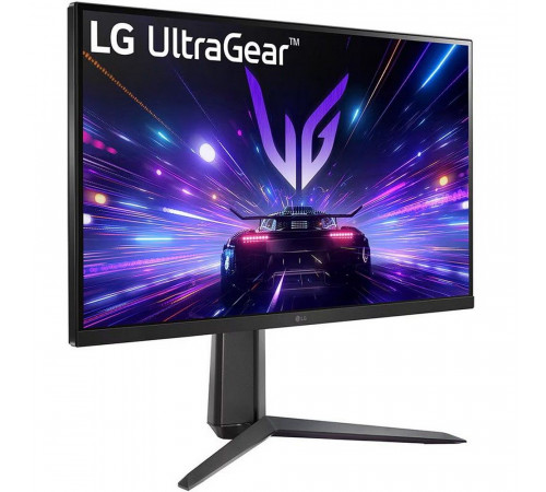 Монитор 27" LG 27GS65F-B IPS, 1920x1080, 180Hz, 1ms, 300сd/m, 1000:1, HDR10, HDMI(2.0), DP(1.4), HAS, Pivot, Swivel, ExPSU, Vesa 100, Black