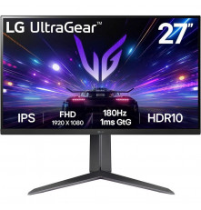 Монитор 27" LG 27GS65F-B IPS, 1920x1080, 180Hz, 1ms, 300сd/m, 1000:1, HDR10, HDMI(2.0), DP(1.4), HAS, Pivot, Swivel, ExPSU, Vesa 100, Black