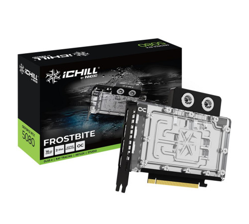 Видеокарта INNO3D RTX5080 ICHILL FROSTBITE 16GB, GDDR7/256-bit