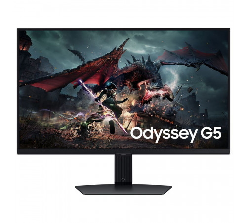 Монитор 27" SAMSUNG S27DG502EI Odyssey G5 G50D QHD IPS, 2560x1440, 180Hz, 1ms, 350сd/m, 1000:1, HDR10, HDMI(2.0), DP(1.2), HAS, Pivot, Swivel, ExPSU, Vesa 100, Black