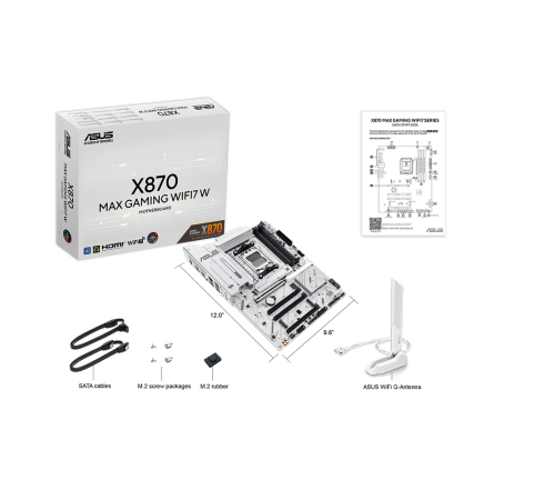 Материнская плата ASUS X870 MAX GAMING WIFI7 W (AM5)