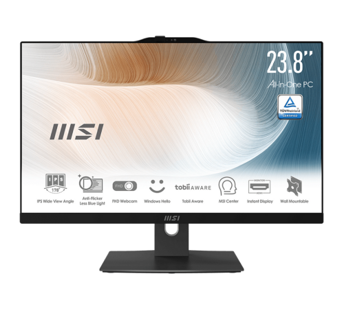 Моноблок MSI Modern AM242P 12M-1493XRU Intel Core i5-1235U/16Gb/SSD1Tb/23.8"/IPS/FHD/60Hz/KB/M/NoOS/Black (9S6-AE0711-1493)