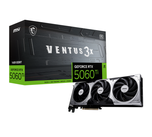 Видеокарта MSI RTX5060Ti VENTUS 3X OC 16GB, GDDR7/128-bit