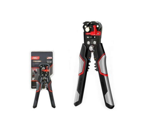 Автоматические клещи (стриппер) Deli DL2017 для снятия изоляции, 205мм, диапазон зачистки 0,2-6 мм
