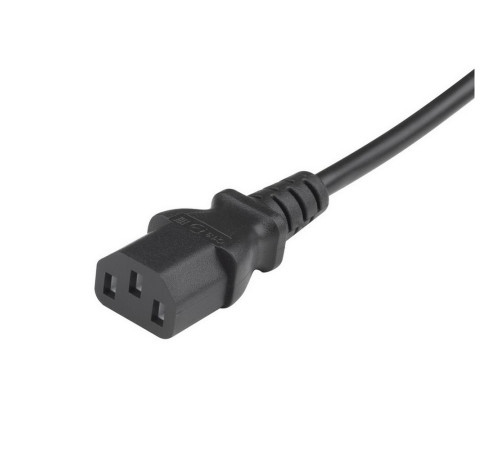 Кабель питания Hyperline, Schuko+C13, 3x0.75, 10A, угловая вилка, 1.8 м, черный