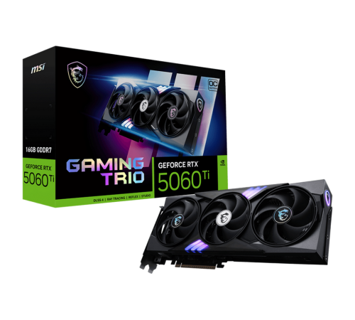 Видеокарта MSI RTX5060Ti GAMING TRIO OC 16GB, GDDR7/128-bit
