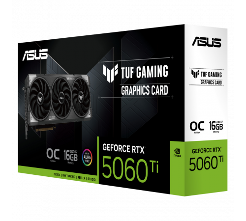 Видеокарта ASUS RTX5060Ti TUF GAMING OC 16GB, GDDR7/128-bit