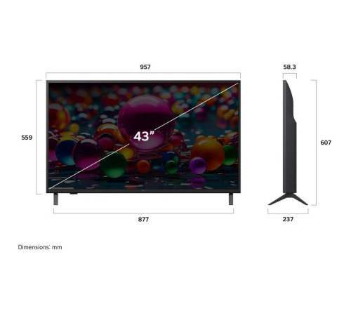Телевизор LED 43" LG 43UA75009LA.ARUG