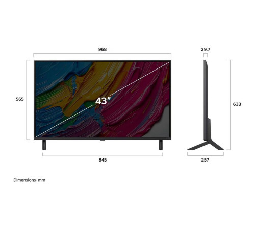 Телевизор Q-NED 43" LG 43QNED80A6A.ARUG